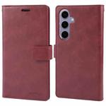 For Samsung Galaxy S24+ 5G GOOSPERY MANSOOR DIARY 9 Card Slots Leather Phone Case(Wine Red)