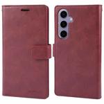 For Samsung Galaxy S24 5G GOOSPERY MANSOOR DIARY 9 Card Slots Leather Phone Case(Wine Red)