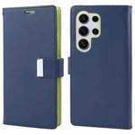 For Samsung Galaxy S24 Ultra 5G GOOSPERY RICH DIARY Crazy Horse Texture Leather Phone Case(Blue)