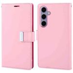 For Samsung Galaxy S24+ 5G GOOSPERY RICH DIARY Crazy Horse Texture Leather Phone Case(Pink)