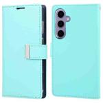 For Samsung Galaxy S24+ 5G GOOSPERY RICH DIARY Crazy Horse Texture Leather Phone Case(Mint Green)