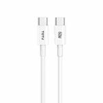 TOTU CB-1-CC 60W USB-C/Type-C to USB-C/Type-C Fast Charging Data Cable, Length: 1m(White)