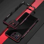 For ASUS ROG Phone 8 Lens Protector + Metal Frame Phone Case(Black Red)