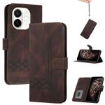 For Tecno Spark 30C 5G / Pop 9 5G Cubic Skin Feel Flip Leather Phone Case(Brown)