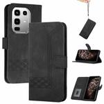 For Infinix Note 50 4G / Note 50 Pro 4G Cubic Skin Feel Flip Leather Phone Case(Black)