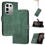 For Infinix Note 50 4G / Note 50 Pro 4G Cubic Skin Feel Flip Leather Phone Case(Green)