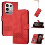 For Infinix Note 50 4G / Note 50 Pro 4G Cubic Skin Feel Flip Leather Phone Case(Red)