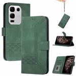 For Infinix Note 50x Cubic Skin Feel Flip Leather Phone Case(Green)