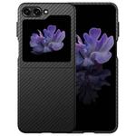 For Samsung Galaxy Z Flip5 Water Sticker PC Folding Phone Case(Carbon Fiber Black)