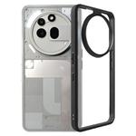 For Nothing Phone 3a Pro Frosted TPU Hybrid Transparent PC Phone Case(Black)