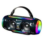 New Rixing NR8806 Portable Outdoor Wireless Bluetooth Speaker RGB Colorful Subwoofer, Style:Without Mic(Blue)