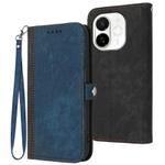 For Tecno Spark 30C 5G / Pop 9 5G Side Buckle Double Fold Hand Strap Leather Phone Case(Royal Blue)