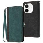 For Tecno Spark 30C 5G / Pop 9 5G Side Buckle Double Fold Hand Strap Leather Phone Case(Dark Green)