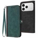 For Tecno Spark 40 4G Side Buckle Double Fold Hand Strap Leather Phone Case(Dark Green)