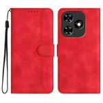 For Tecno Spark Go 2024 Heart Pattern Skin Feel Leather Phone Case(Red)