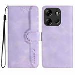 For Tecno Spark Go 2023 Heart Pattern Skin Feel Leather Phone Case(Purple)