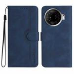 For Tecno Camon 30 Pro Heart Pattern Skin Feel Leather Phone Case(Royal Blue)