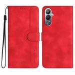 For Tecno Pova 4 Heart Pattern Skin Feel Leather Phone Case(Red)