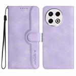 For Tecno Spark 30 Pro 4G Heart Pattern Skin Feel Leather Phone Case(Purple)