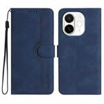 For Tecno Spark 30C 5G / Pop 9 5G Heart Pattern Skin Feel Leather Phone Case(Royal Blue)