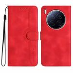 For Tecno Camon 40 Premier Heart Pattern Skin Feel Leather Phone Case(Red)