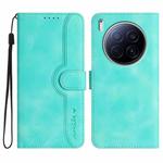 For Tecno Camon 40 Premier Heart Pattern Skin Feel Leather Phone Case(Light Blue)
