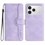 For Tecno Spark 40 4G Heart Pattern Skin Feel Leather Phone Case(Purple)