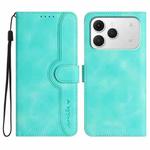 For Tecno Spark 40 4G Heart Pattern Skin Feel Leather Phone Case(Light Blue)