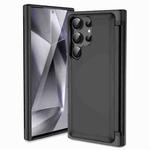 For Samsung Galaxy S22 Ultra 5G 3 in 1 Flip Holder Phone Case(Black)