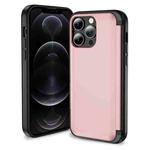 For iPhone 12 Pro Max 3 in 1 Flip Holder Phone Case(Pink)