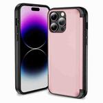 For iPhone 15 Pro 3 in 1 Flip Holder Phone Case(Pink)