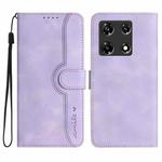 For Infinix Note 30 Pro Heart Pattern Skin Feel Leather Phone Case(Purple)