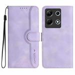 For Infinix Note 30 4G Heart Pattern Skin Feel Leather Phone Case(Purple)