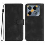 For Infinix GT 20 Pro Heart Pattern Skin Feel Leather Phone Case(Black)