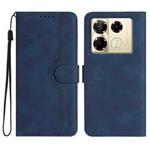 For Infinix Note 40 Pro 4G / 5G Heart Pattern Skin Feel Leather Phone Case(Royal Blue)