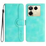 For Infinix Note 40 Pro 4G / 5G Heart Pattern Skin Feel Leather Phone Case(Light Blue)