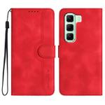 For Infinix Hot 50 4G Heart Pattern Skin Feel Leather Phone Case(Red)