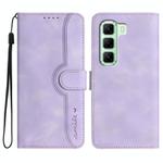 For Infinix Hot 50 4G Heart Pattern Skin Feel Leather Phone Case(Purple)