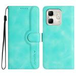 For Infinix Hot 50i / Smart 9 Heart Pattern Skin Feel Leather Phone Case(Light Blue)