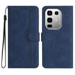 For Infinix Note 50 4G / Note 50 Pro 4G Heart Pattern Skin Feel Leather Phone Case(Royal Blue)
