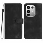 For Infinix Note 50 4G / Note 50 Pro 4G Heart Pattern Skin Feel Leather Phone Case(Black)