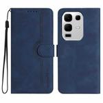 For Infinix Note 50x Heart Pattern Skin Feel Leather Phone Case(Royal Blue)