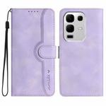 For Infinix Note 50x Heart Pattern Skin Feel Leather Phone Case(Purple)
