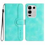 For Infinix Note 50x Heart Pattern Skin Feel Leather Phone Case(Light Blue)