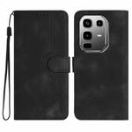 For Infinix Note 50 Pro+ Heart Pattern Skin Feel Leather Phone Case(Black)