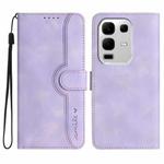 For Infinix Note 50s Heart Pattern Skin Feel Leather Phone Case(Purple)