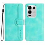 For Infinix Note 50s Heart Pattern Skin Feel Leather Phone Case(Light Blue)