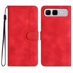For Infinix Smart 10 Plus 4G Heart Pattern Skin Feel Leather Phone Case(Red)