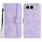 For Infinix Smart 10 Plus 4G Heart Pattern Skin Feel Leather Phone Case(Purple)