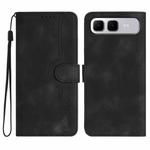 For Infinix Smart 10 Plus 4G Heart Pattern Skin Feel Leather Phone Case(Black)